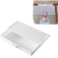 thumbnail image 1 of Space-Saving Under Table Hidden Drawer Adhesive Plastic Desk Storage Organizer for Kitchen Sturdy Hidden Under Desk Drawer Home Countertop Tidy Storage White 9.25x4.13x1.38 Inch (1Pcs), 1 of 9