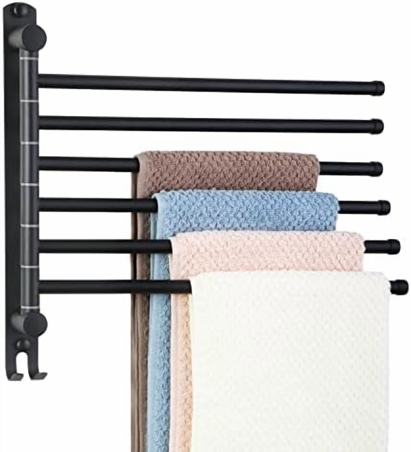 Space Saving Towel Rack Black Space Saving Towel Holder, Towel Rack ...