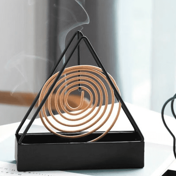 Space Saving Triangular Mosquitoes Coil Holder Rack Stand Rustproof Iron Craftsmanship Universal for Indoor Outdoor Use A