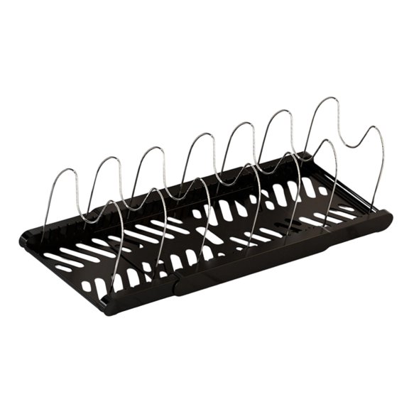 Space Saving Under Cabinet Storage Rack For Cookware Expandable Pots and Pans Organizer With Adjustable Dividers