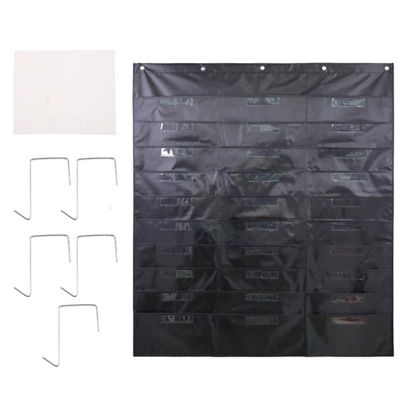 Space Saving Wall Mounted Document Letter Organizer 30 Pockets and 5 Over The Door Hanger Included