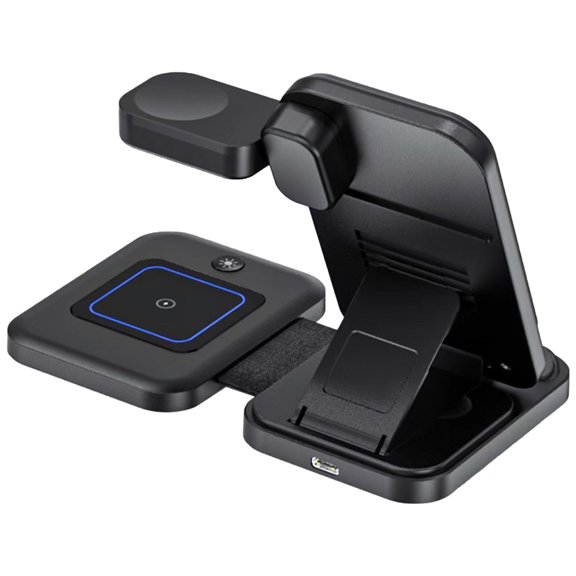 Space Saving Wireless Charging Station For Multiple Device Charging Fast Charging Stand Adjustable Light Control