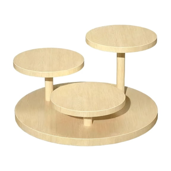 Space Saving Wood Step Shelf Perfumes Elegant Wooden Construction Storage Rack