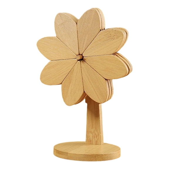 Space Saving Wooden Trivet Holder Stand Set for Hot Dishes Kitchen Decoration