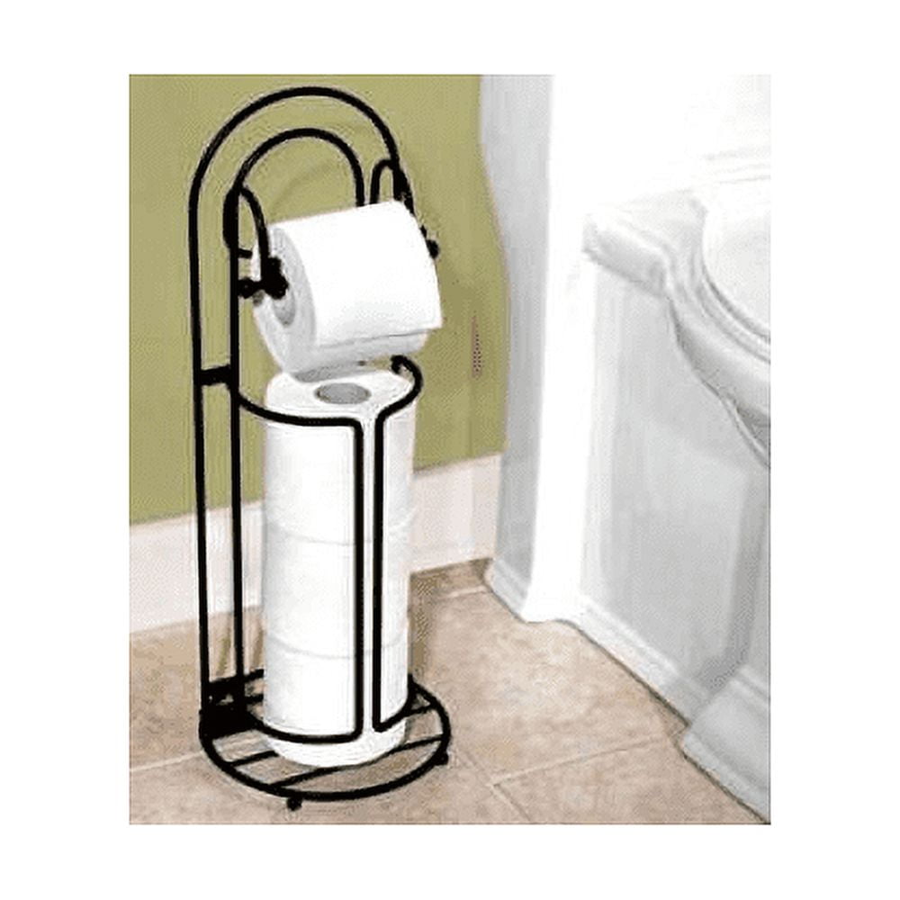 SpaceSaving Wrought Iron Toilet Tissue Tower for Home Organization