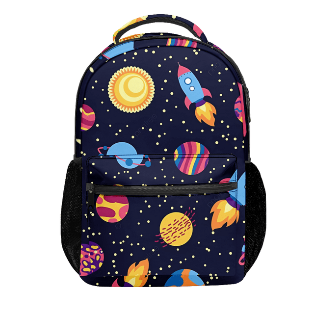 Space Schoolbag for Kids Astronauts School Book Bag Waterproof Cartoon ...