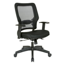 Space Seating 24/7 Intense Use Office Chair Breathable Air Grid in Black Fabric