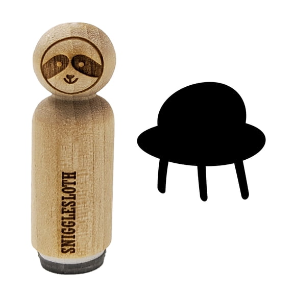Space Ship UFO Solid Rubber Stamp for Scrapbooking Crafting Stamping - Mini 1/2 Inch
