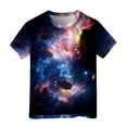 thumbnail image 1 of Space Shirts for Boys 3D Print Graphic Tees Short Sleeve Casual Loose Crewneck T-Shirt Funny Colorful Shirt Soft and Breathable Summer Clothes Navy 8-9 Years, 1 of 4