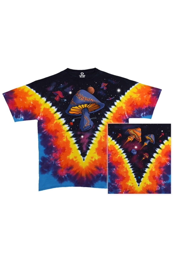 Space Shrooms - Light Fantasy Apparel T-Shirt - Tie Dye