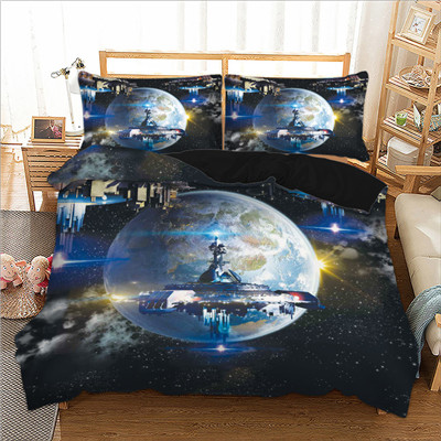 Space Shuttle 3D Duvet Cover Set King Double Full Twin Single Bed Linen ...