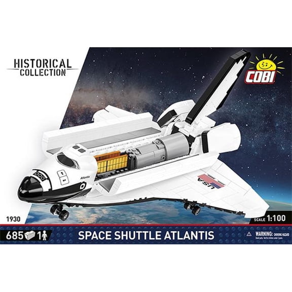 Space Shuttle Atlantis Model - Multicolor - 1:100 Scale - 685 Pieces - Educational Toy
