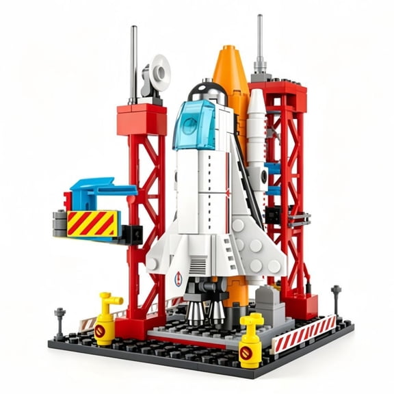 Space Shuttle Building Block Set 107 Pieces Aerospace Spacecraft Model Interlocking Construction Bricks Kit