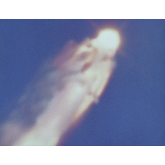 Space Shuttle Challenger Disaster. Challenger Is Completely Engulfed In A Fiery Flow Of Escaping Liquid Propellant. Jan.