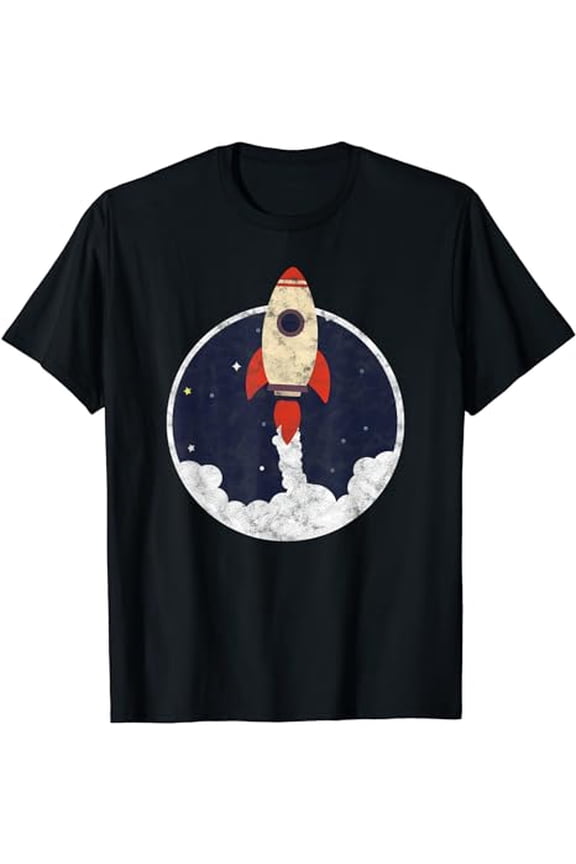 Space Shuttle Cute Little Rocket Spaceship Astronaut T-Shirt