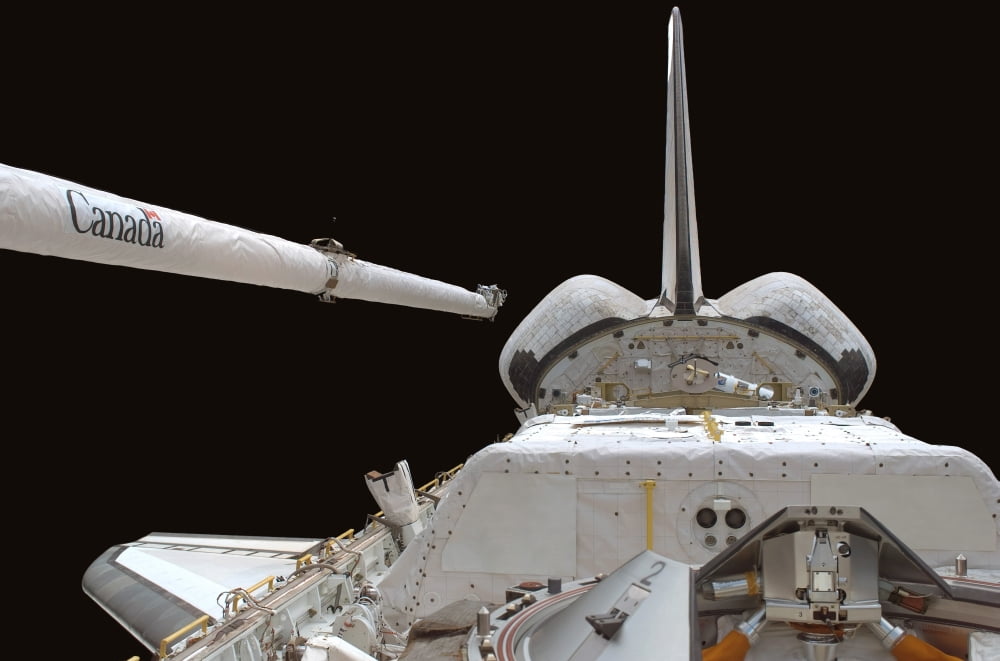 Space Shuttle Discoverys payload bay Canvas Art - Stocktrek Images (34 x 23)