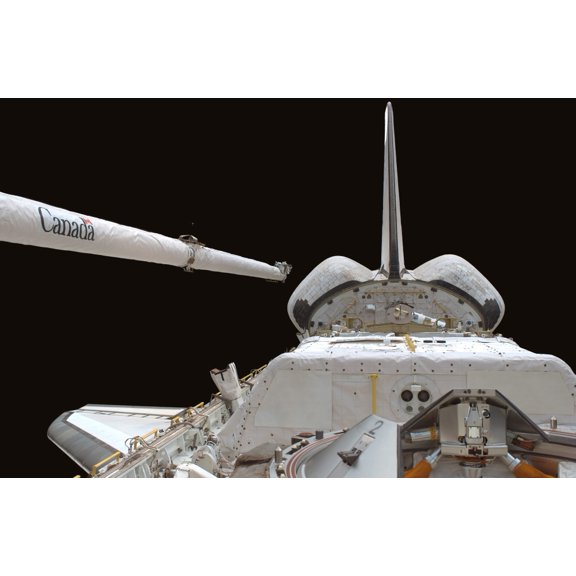 Space Shuttle Discoverys payload bay Canvas Art - Stocktrek Images (34 x 23)