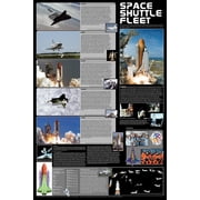 Space Shuttle Fleet Educational Poster 24.5x36.5 - Laminated