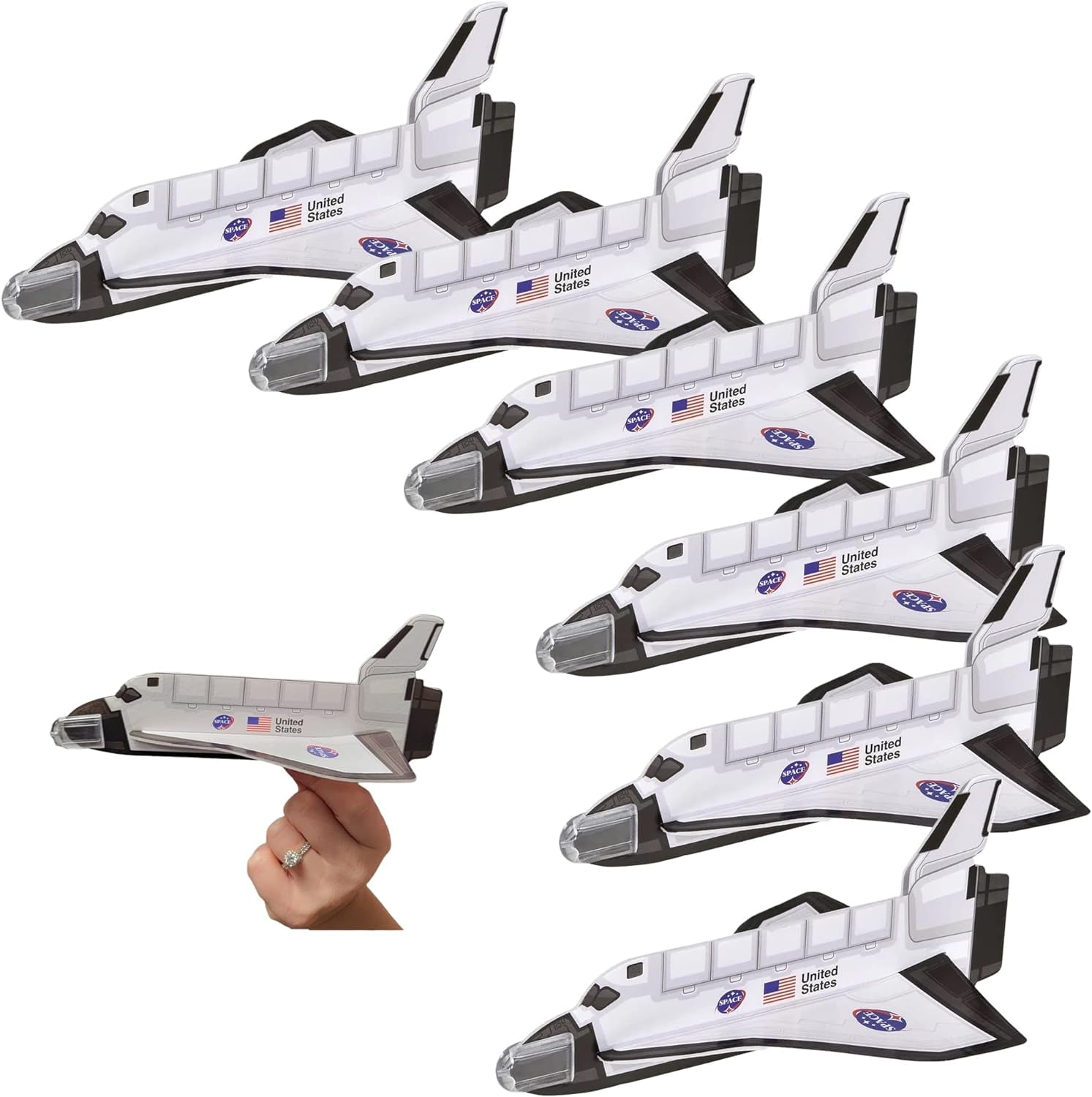 Space Shuttle Foam Gliders (8") (6 Pack) Outer Space Cosmos