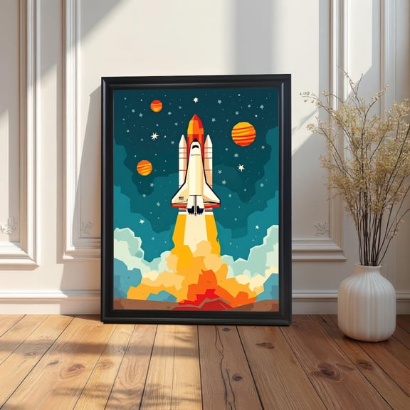 Space Shuttle Launch Rocket Wall Decor