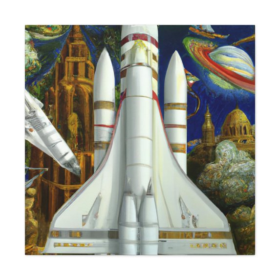 Space Shuttle Majesty - Canvas