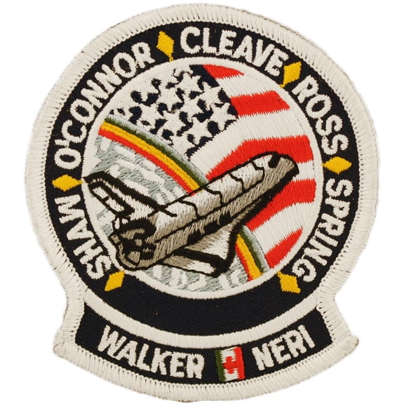 Space Shuttle Mission Patch Black & White 3"