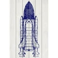 thumbnail image 1 of Space Shuttle Painting Print on White Wood, 1 of 1
