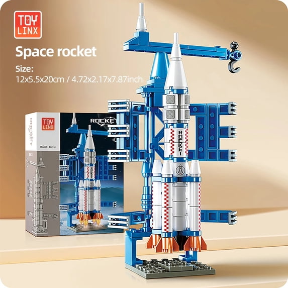 Space Shuttle Rocket Launch Center Building Blocks Set, ABS Plastic ...