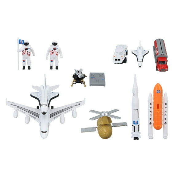 Space Shuttle Toy Smooth Edges Realistic Scale Educational Spatial Imagination Alloy Rocket Ship Set for Kids Children