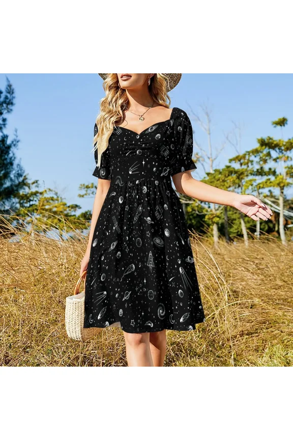 Space Sleeveless Dress birthday dresses for women Woman dresses