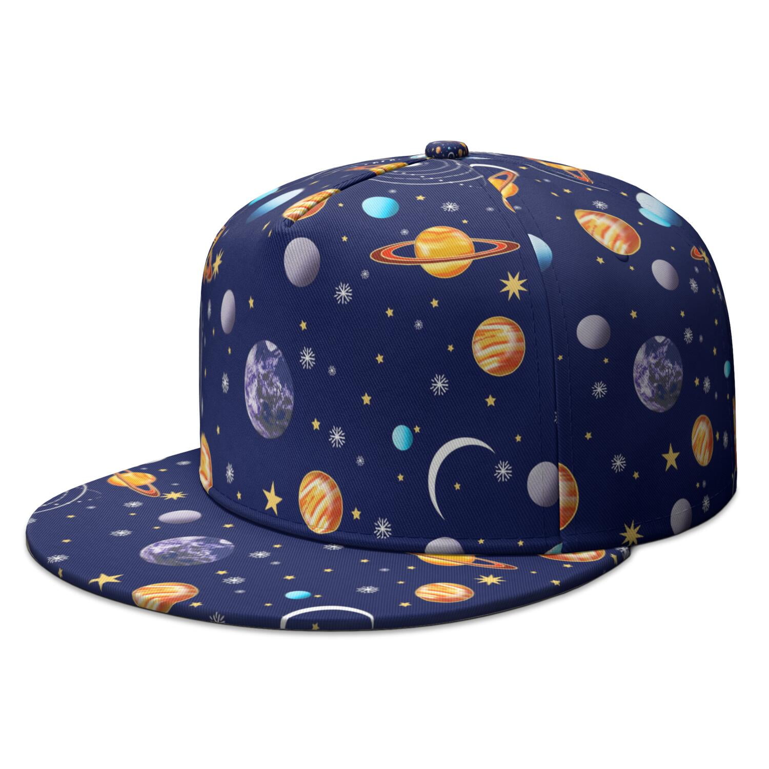 Space Snapback Hat – Galaxy Astronaut Print Adjustable Baseball Cap ...