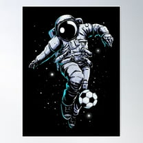 Space Soccer Poster Wall Art, Modern Wall Decor, 8x12 UNFRAMED