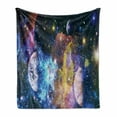 thumbnail image 1 of Space Soft Flannel Fleece Throw Blanket, Futuristic Abstract Interpretation of the Stars Planets Astronomy Theme, Cozy Plush for Indoor and Outdoor Use, 60" x 80", Multicolor, by Ambesonne, 1 of 6