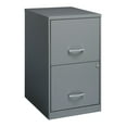 thumbnail image 1 of Space Solutions 18" 2 Drawer Metal File Cabinet, Platinum Gray, 1 of 8