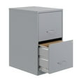 thumbnail image 1 of Space Solutions 18"D 2 Drawer Metal File Cabinet -  Gray/Platinum, 1 of 5