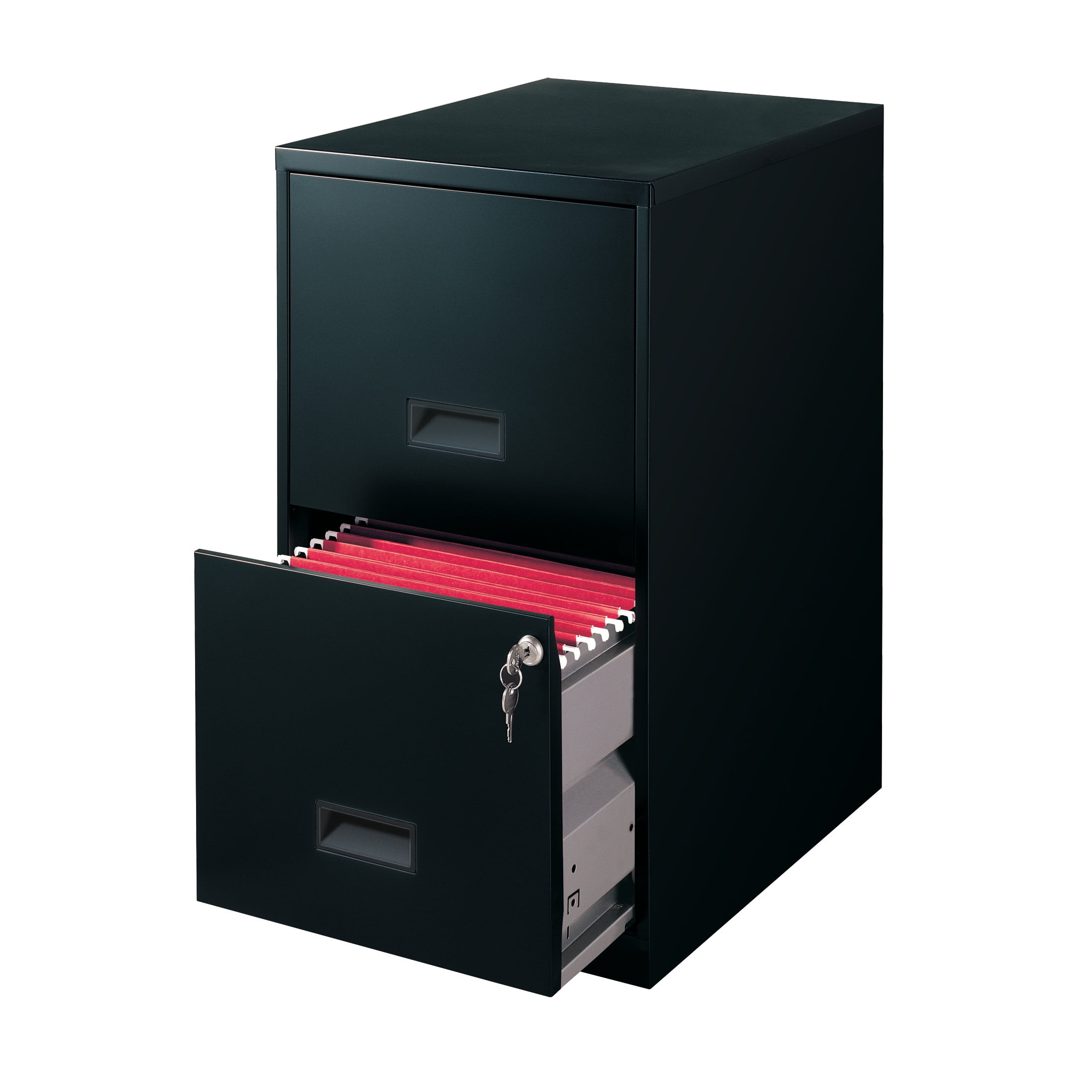 Space Solutions 18 2 Drawer Metal File Cabinet Black