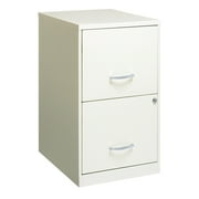 Space Solutions 18" Deep 2 Drawer Letter Width Vertical File Cabinet, White