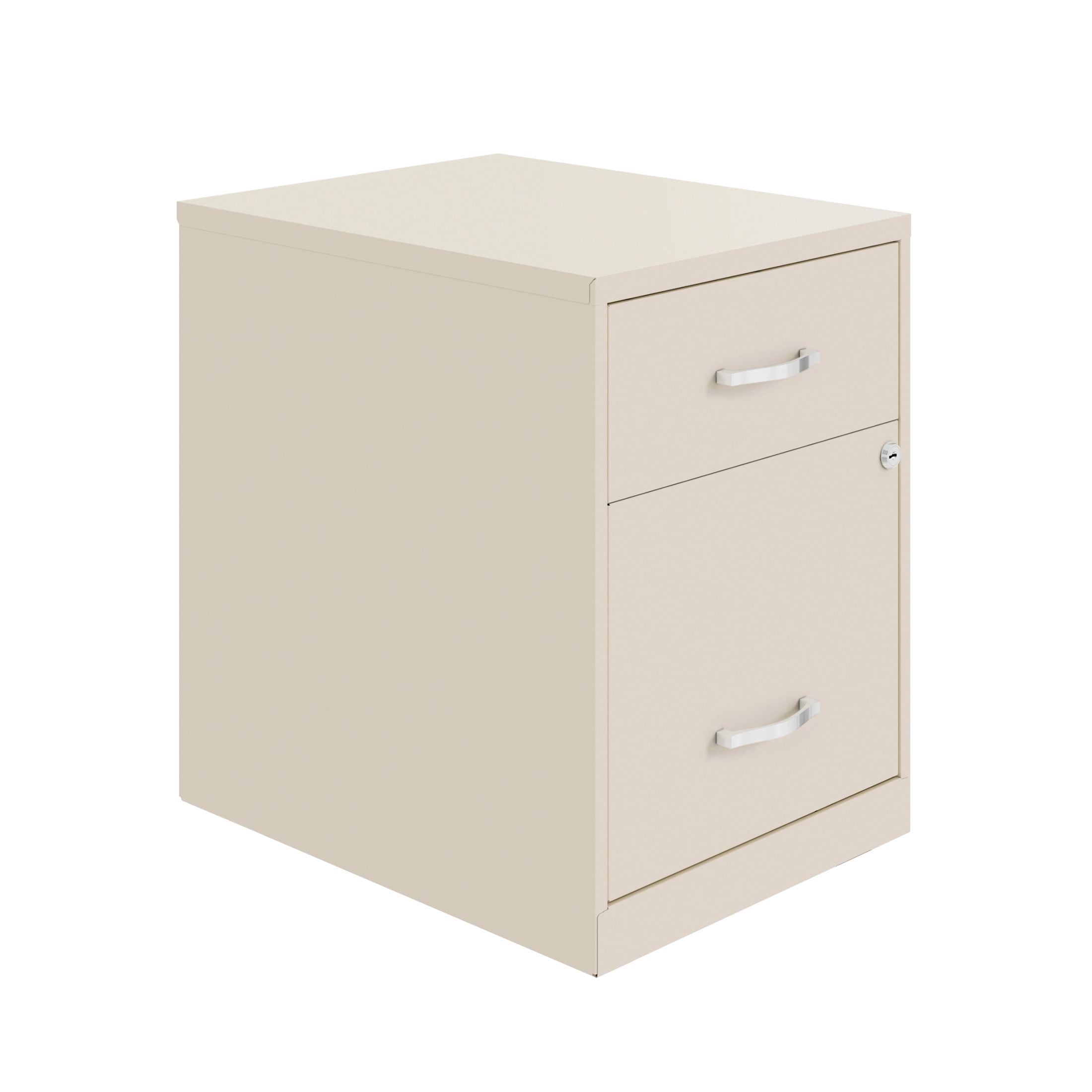 Space Solutions 18" Deep 2 Drawer Letter Width Vertical File Cabinet with Accessory Drawer, Stone