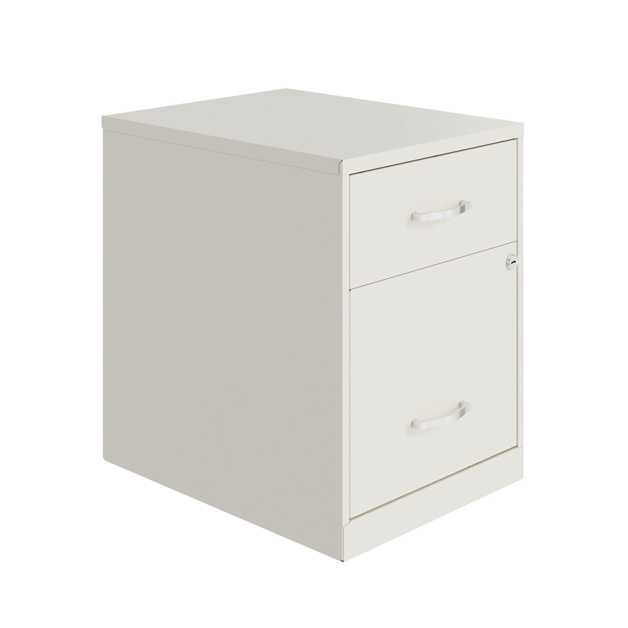 Space Solutions 18" Deep 2 Drawer Letter Width Vertical File Cabinet with Accessory Drawer, White