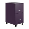 thumbnail image 1 of Space Solutions 18" Deep 2 Drawer Mobile Letter Width Vertical File Cabinet, Midnight Purple, 1 of 15