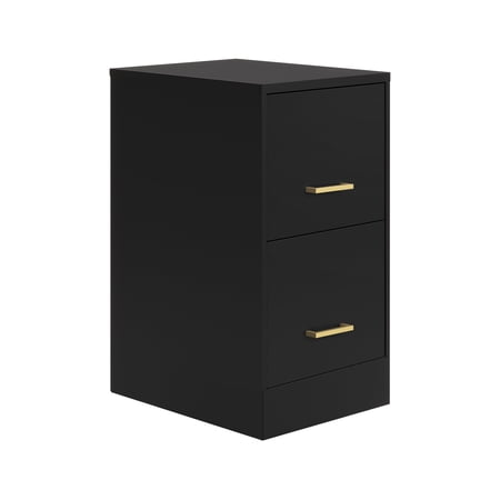 Space Solutions 18" Deep 2 Drawer Premier Letter Width Vertical File Cabinet, Black