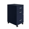 thumbnail image 1 of Space Solutions 18" Deep 3 Drawer Mobile Letter Width Vertical File Cabinet, Navy, 1 of 15