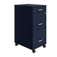thumbnail image 1 of Space Solutions 18" Deep 3 Drawer Mobile Letter Width Vertical File Cabinet, Navy, 1 of 6