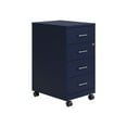 thumbnail image 1 of Space Solutions 18" Deep 4 Drawer Metal Mobile Organizer, 4 Box Drawers, Locking, Navy, 1 of 6