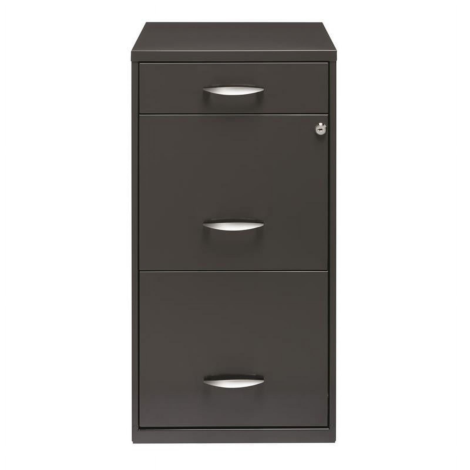Space Solutions 18 inch 3 Drawer Metal File with Pencil Drawer