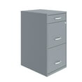 thumbnail image 1 of Space Solutions 3 Drawer Letter Width Vertical File Cabinet with Pencil Drawer, Platinum, 1 of 5