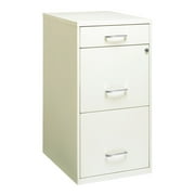 Space Solutions 3 Drawer Letter Width Vertical File Cabinet with Pencil Drawer, White