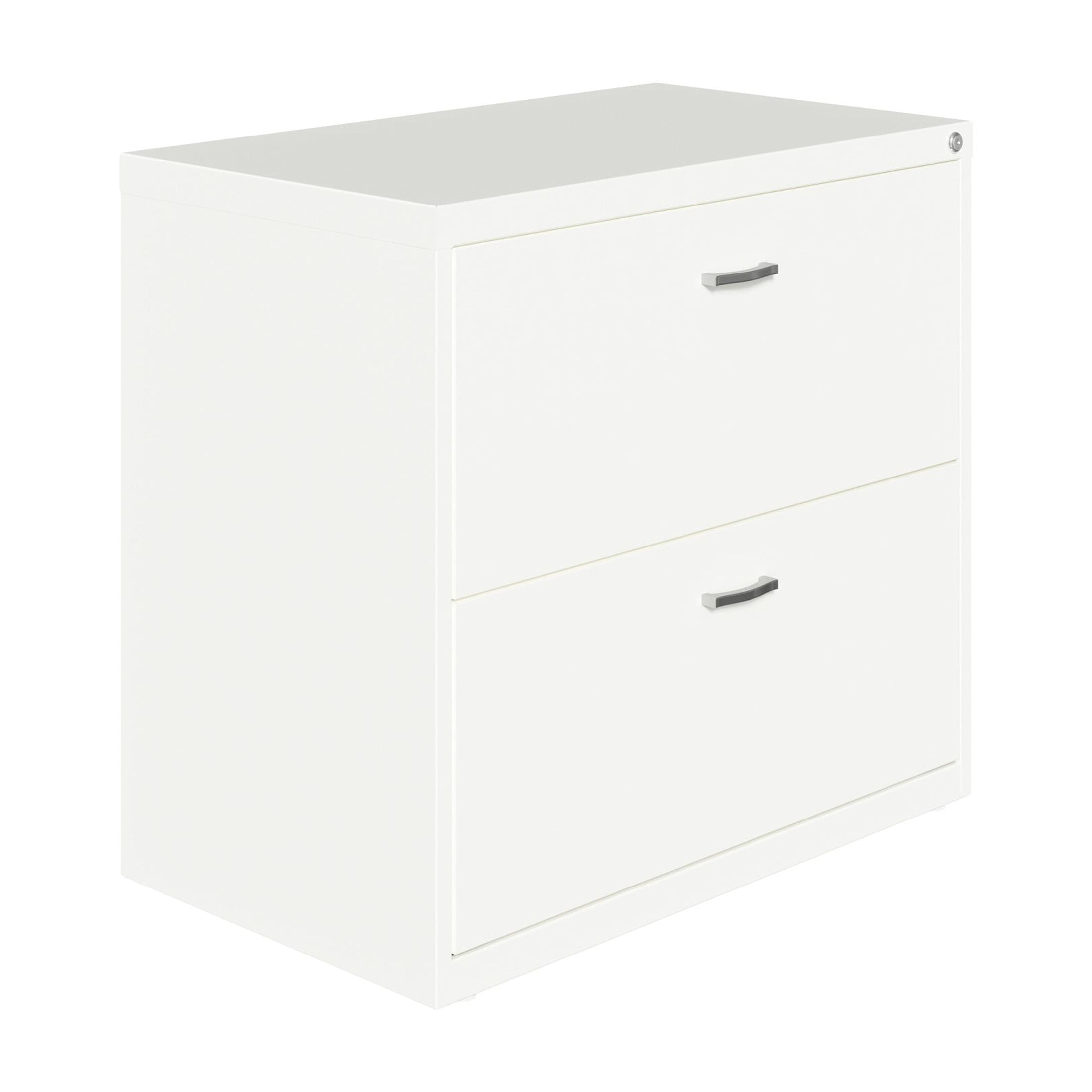 Space Solutions 30 inch Wide 2 Drawer Lateral File Cabinet for Home or Office, White