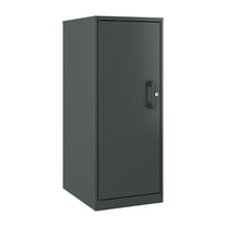Space Solutions 35.5 inch High 3 Shelf Storage Locker Cabinet, Welded Metal, Fully Assembled, Charcoal