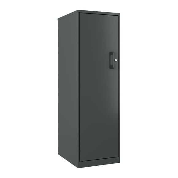 Space Solutions 4 Shelf Personal Metal Locker Storage Cabinet Locking Charcoal
